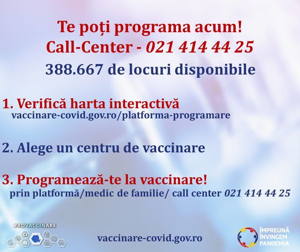 Noi îmbunătățiri pe platforma națională de vaccinare