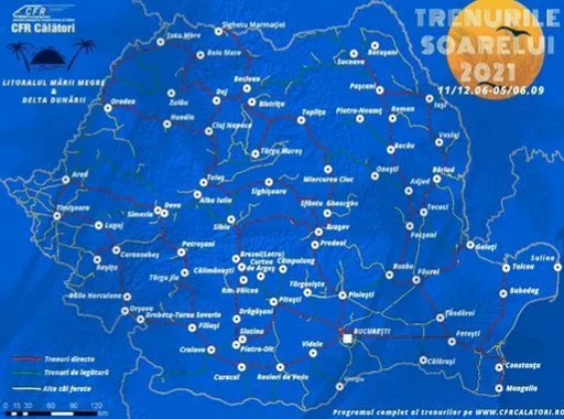 Legături directe cu Delta Dunării prin programul “Trenurile Soarelui 2021”