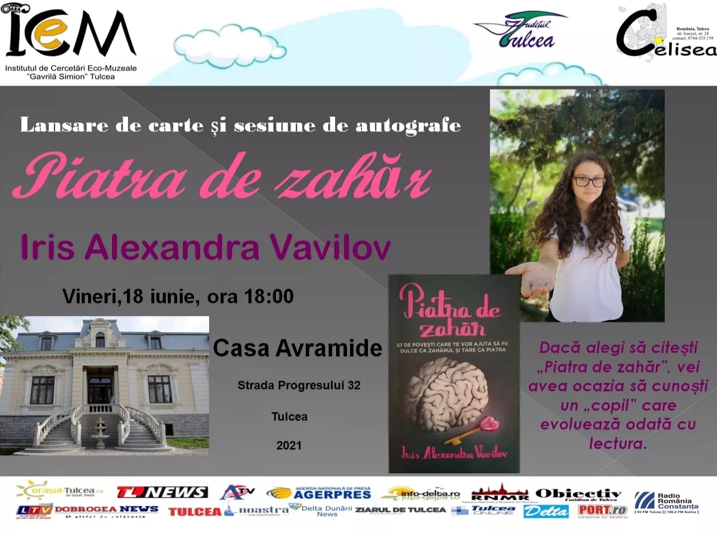 ”PIATRA DE ZAHĂR”, prima carte a unei adolescente din Tulcea