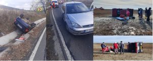 Trei accidente grave, soldate cu șase victime, în acest week-end, pe drumurile din județul Tulcea