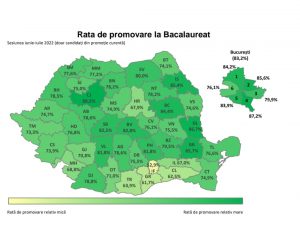 Și în județul Tulcea, rata de promovare la Bac – prima sesiune din 2022 este în creștere față de 2021
