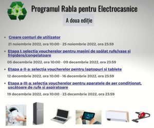 Read more about the article 10 zile până la startul celei de-a doua ediții a Programului Rabla pentru Electrocasnice
