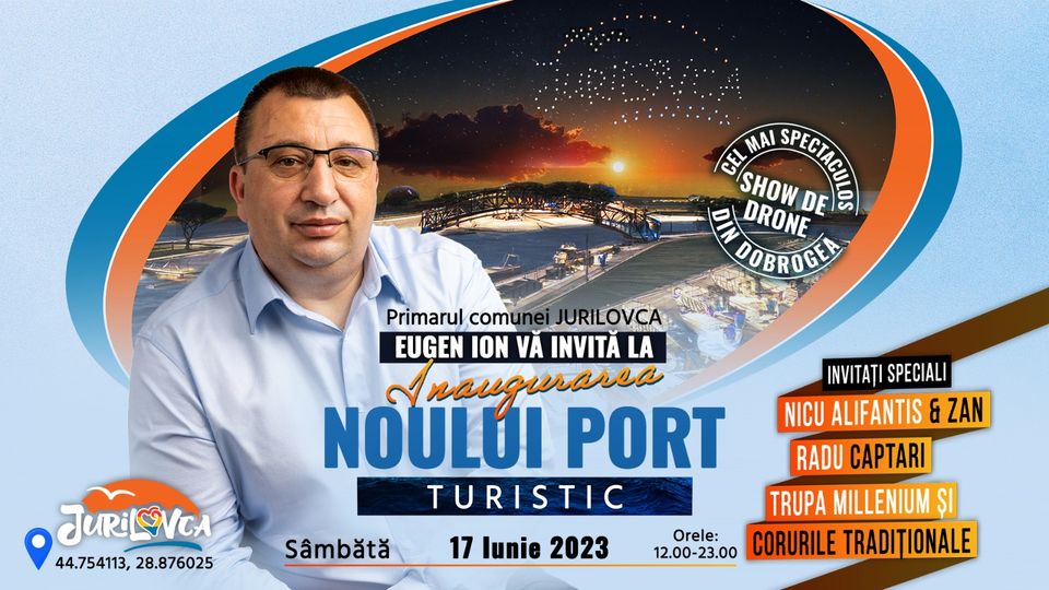 Peste 200 de drone vor spune „povestea pescarilor din Jurilovca” la inaugurarea noului port turistic